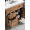 James Martin Vanities Savannah 36in Single Vanity, Driftwood w/ 3 CM Arctic Fall Solid Surface Top 238-104-5511-3AF